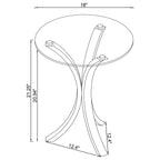 Laning Round Glass Top Acrylic Side Table Clear