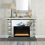 Noralie - 47" Fireplace With Bluetooth - Mirrored & Faux Diamonds