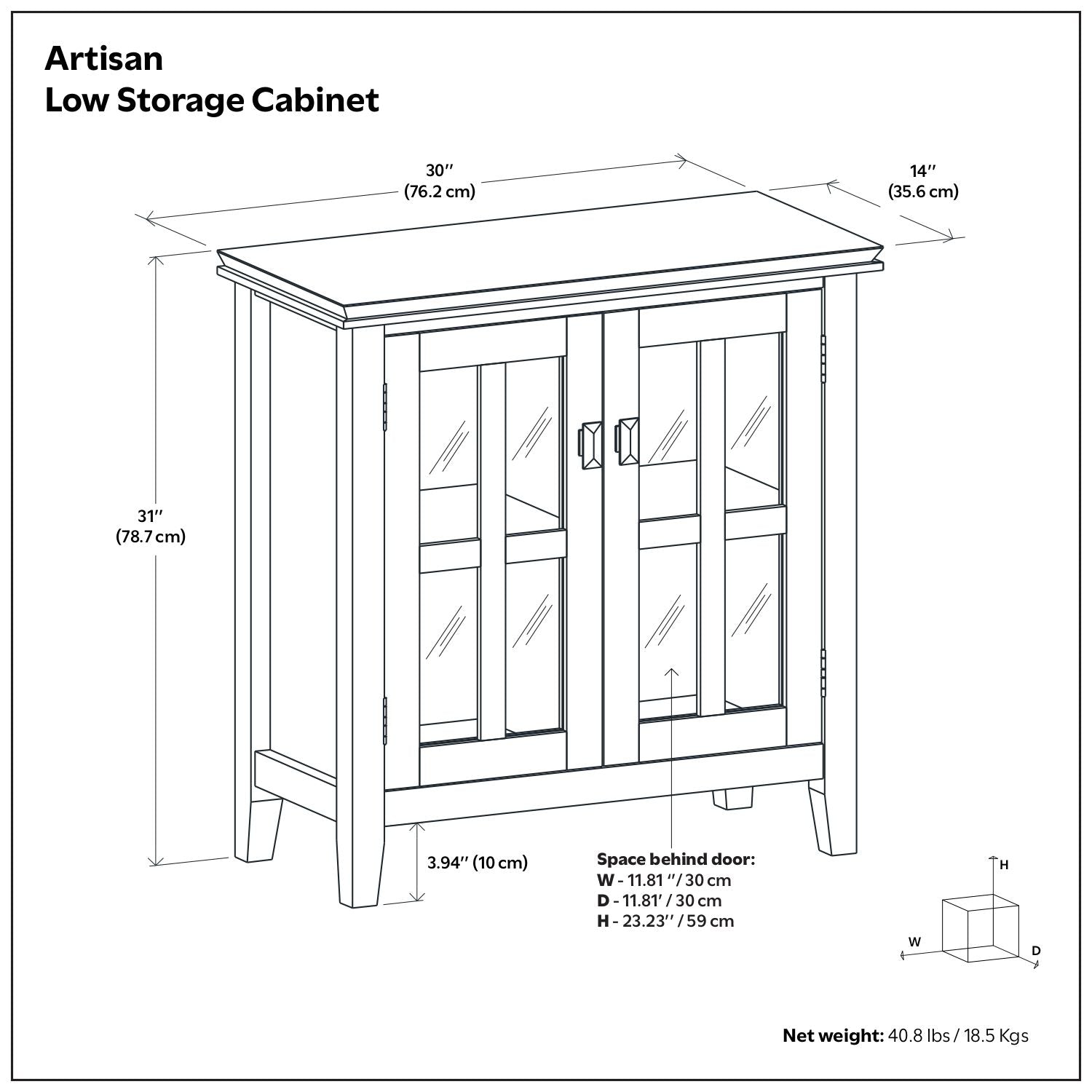 Artisan - Handcrafted Low Storage Cabinet