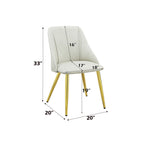 Gaines - Side Chair (Set of 2) - White Synthetic Leather