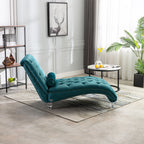 Chaise Lounge Indoor, Button Tufted Upholstered Chaise Lounge Chair With Pillow