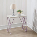 Priya II - Nightstand - White & Light Synthetic Leather Rple