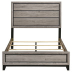 Valen Wood Full Panel Bed Light Taupe