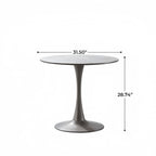 Mid-Century Tulip Table With Round Top, Pedestal Base