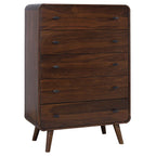 Robyn 5-drawer Bedroom Chest of Drawers Dark Walnut