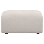 Burnett Chenille Upholstered Ottoman Ivory