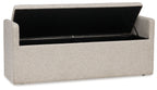 Galliden - Large Upholstered Dining Room Bench - Beige