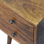 Mini 2 Drawer Nightstand