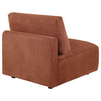 Elysia Chenille Upholstered Modular Armless Chair Coral