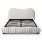 Norme - Queen Size Upholstered Low Profile Platform Bed - Cream