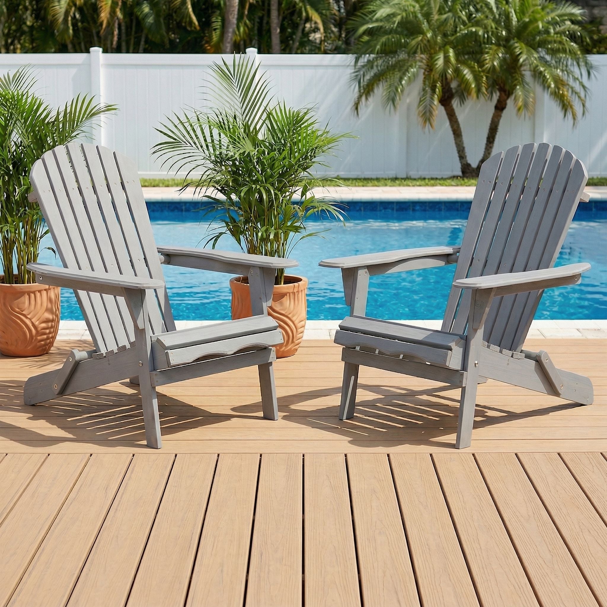 Oversize Outdoor Folding Adirondack Chair, Patio Chair For Garden
