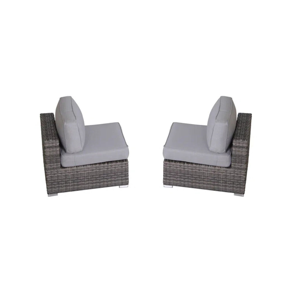 Minnesota - 9 Piece Sectional Sofa Set With Cushions - Gray Mix