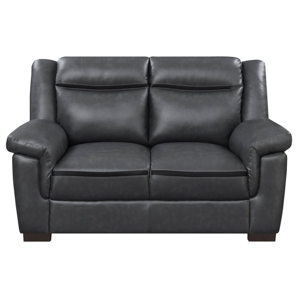 Arabella 3-piece Upholstered Padded Arm Sofa Set Grey
