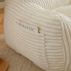 Giant Bean Bag Chair With Armrests And Footstool