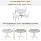 5 Pieces Dining Table And Chairs Set For 4 Persons, Kitchen Room Solid Wood Table With 4 Chairs