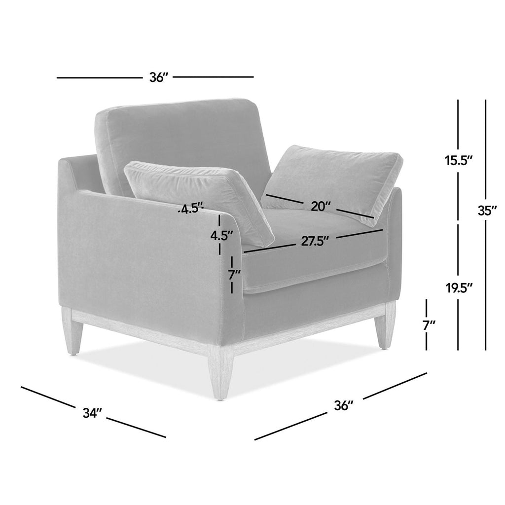 Pasadena - Wide Modern Farmhouse Accent Arm Chair - Olive Green