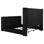 Centergrove Upholstered California King Wingback TV Bed Black