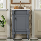 Bathroom Vanity With Sink, Storage Cabinet With Door, Drop In Sink, Compact Freestanding Design