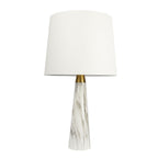 Enclave - Hydro Table Lamp With On / Off Switch Base Shade - Gold / White / White Marble