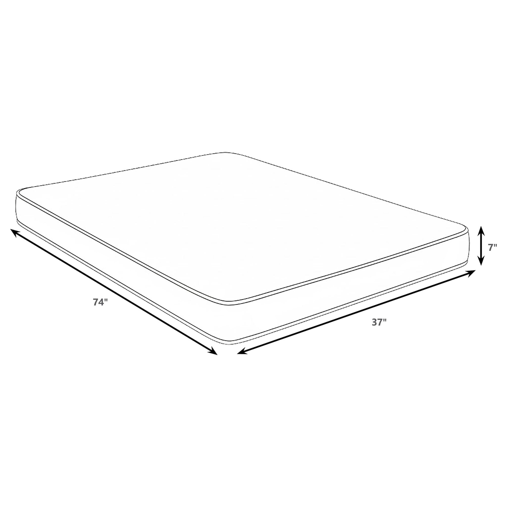 Kenyon 7-inch Twin Bamboo Cover Firm Foam Mattress