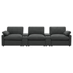 Collins 5-Piece Power Reclining Home Theater Seating Dark Grey