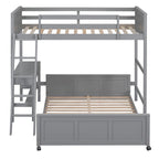 Full Over Full Bunk Bed With Desk