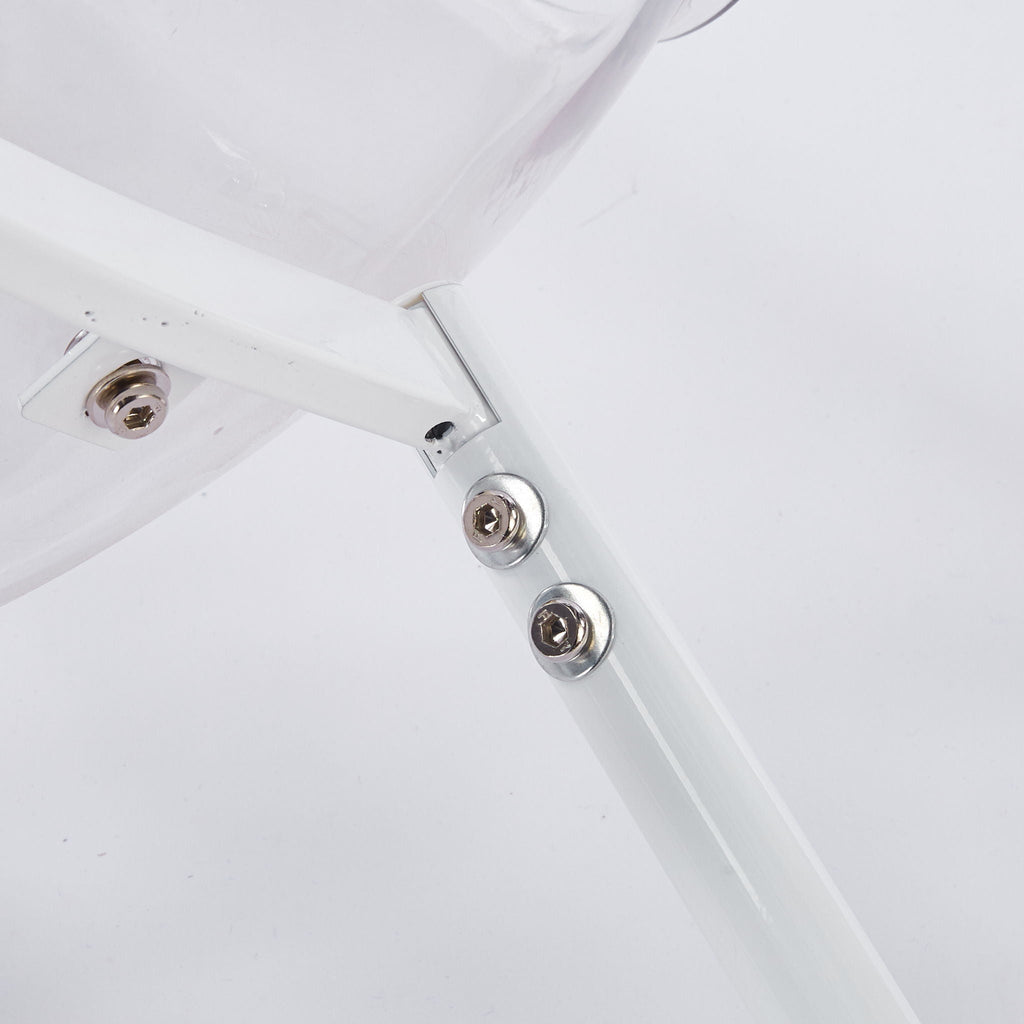 Transparent Dining Chair (Set of 4) - Matte White