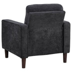 Bowen II Fabric Upholstered Track Arm Chair Steel Grey
