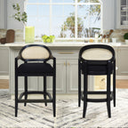 Americana - Mid-Century Modern Cane Back Counter Stool