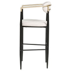 Tina Fabric Upholstered Bar Chair Beige (Set of 2)