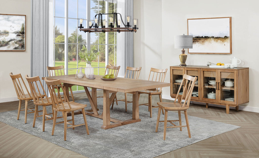 Middleton 10-piece Extension Leaf Dining Set Natural Brown