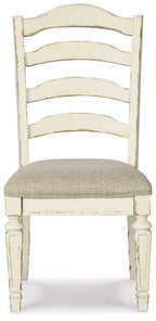 Realyn - Dining UPH Side Chair (Set of 2) - Ladderback - Chipped White