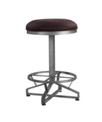 Evangeline - Counter Height Stool (Set of 2) - Rustic Brown Fabric & Black