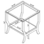 Saide 3-piece Glass Top Coffee and End Table Set Chrome