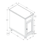 Accent End Table, Storage, Traditional - White