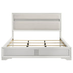 Miranda 54-inch Upholstered California King Panel Bed White