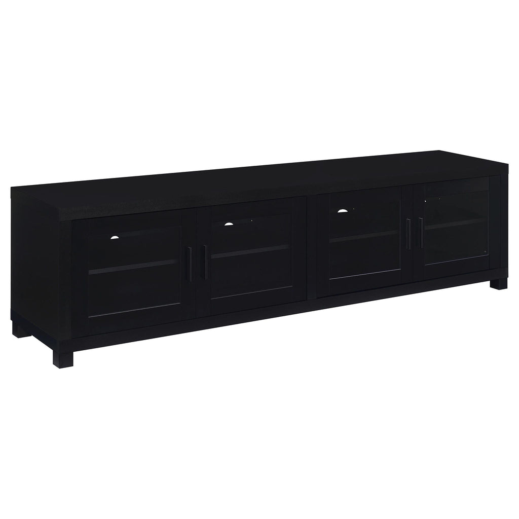 Sachin 4-door Engineered Wood 79-inch TV Stand Black