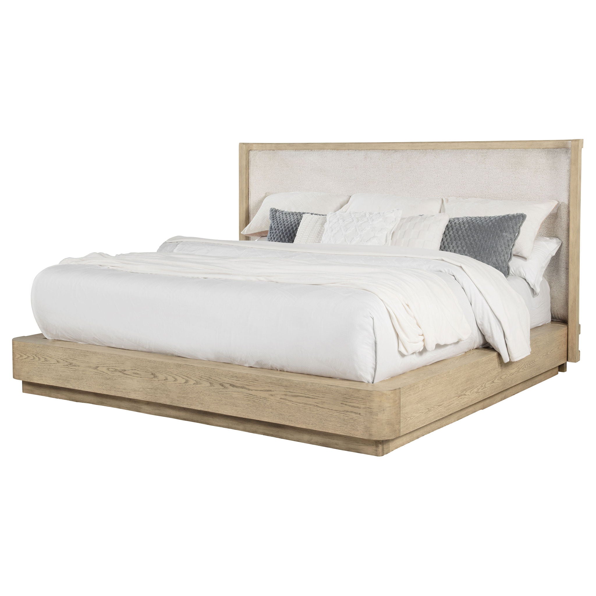 Kailani 52-inch Queen Wingback Bed Beige Oak