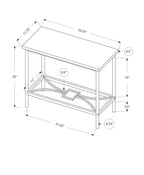 Accent Side Table, Narrow, Small, 2 Tier, Elegant Design