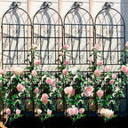Metal Garden Rustproof Trellis For Climbing Plants Outdoor Flower Support