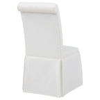 Shawna Upholstered Skirted Side Chair White (Set of 2)