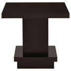 Reston Square Engineered Wood Side End Table Cappuccino