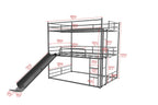 Full Size House Loft Bed With Slide And Ladder - Black
