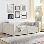 Upholstered Daybed & 2 Drawers