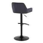 Daniella - Contemporary Adjustable Barstool With Swivel With Rounded T Footrest (Set of 2)