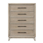 1 Piece Chest With Handles, Angled Legs, Ball Bearing Glides - Oak