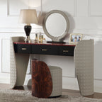 Jamonica - Vanity Stool - Gray & Dark Brown