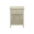 Accent End Table, 2 Tier, Storage Drawer, Transitional Style