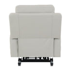 Marsha - Power Recliner With Lift & Massage - Light Gray Leather