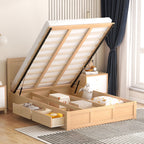 Platform Bed With Underneath Storage And 2 Drawers